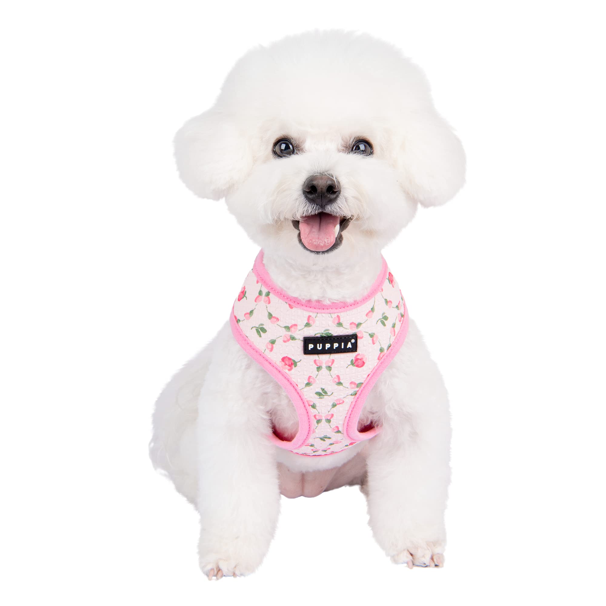 Amazon | Puppia 春夏ファッション オーバーヘッド犬用ハーネス ピンク